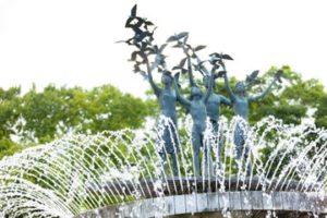 昭和記念公園の日本庭園・噴水